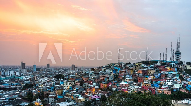 Picture of Guayaquil city at sunset
